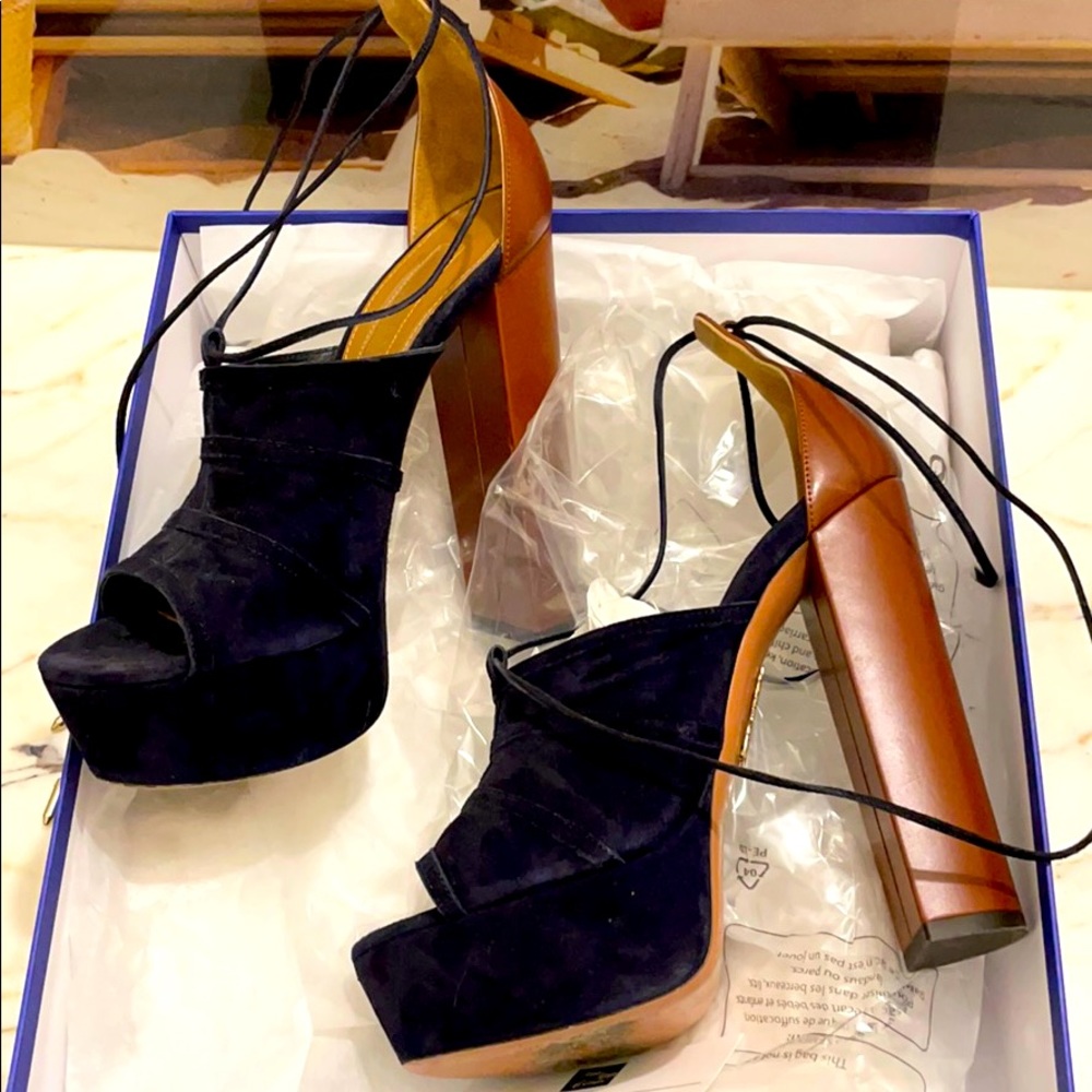 Aquazzura suede platform sandals